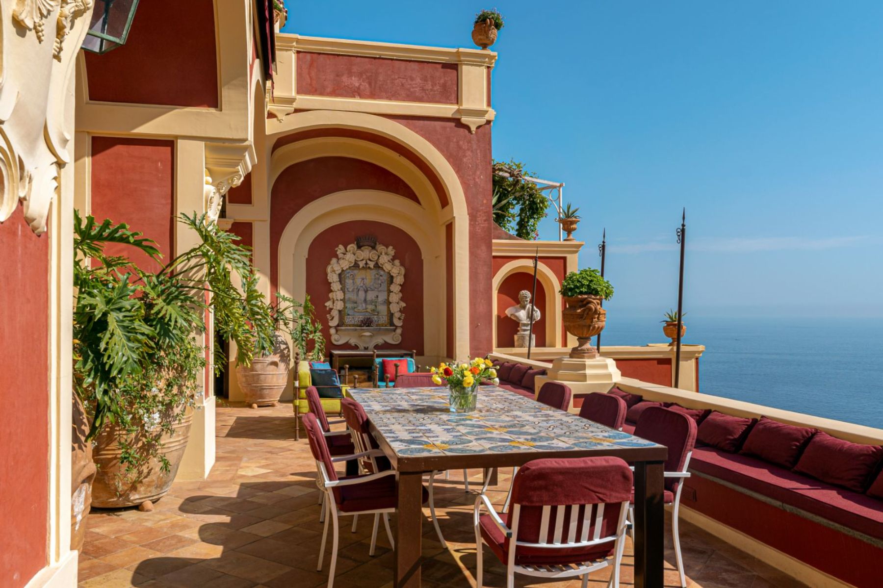 Outside Table at Palazzo del Vescovo in Amalfi