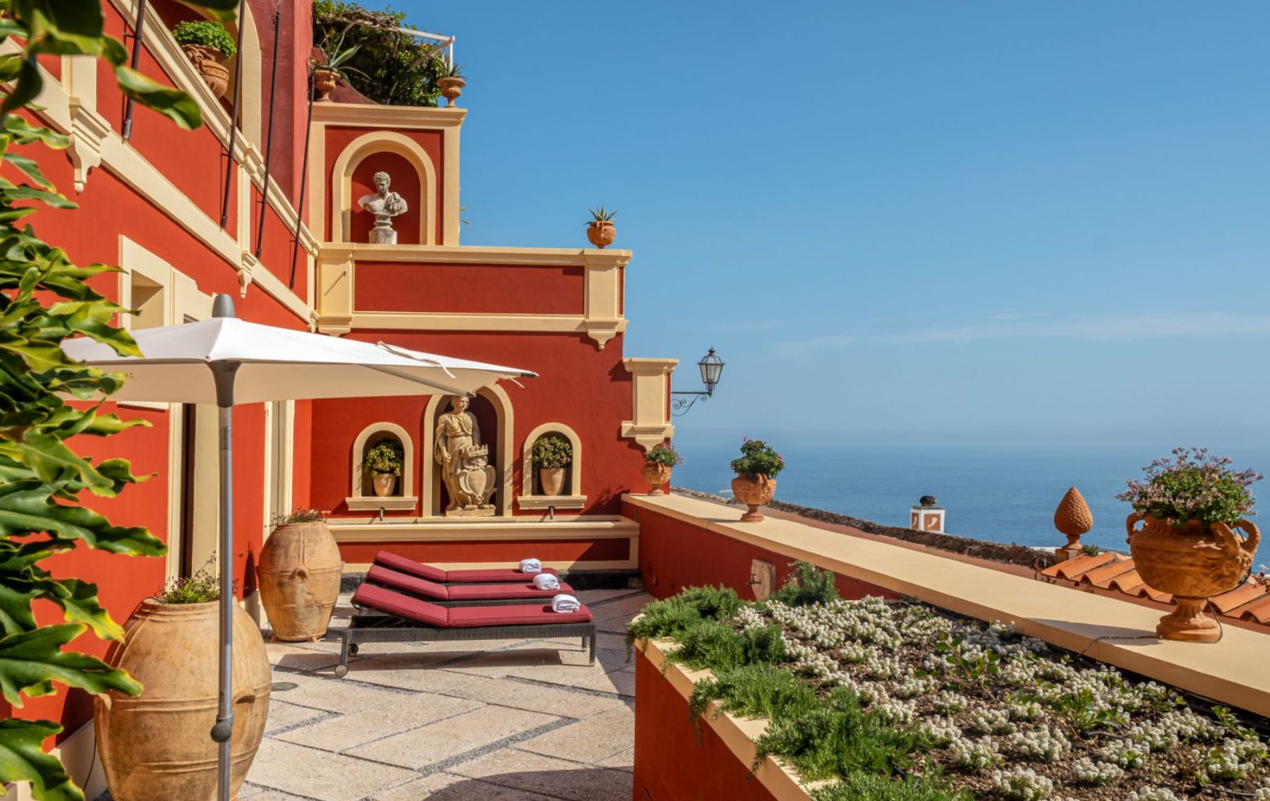 Side Terrace at Palazzo del Vescovo in Amalfi
