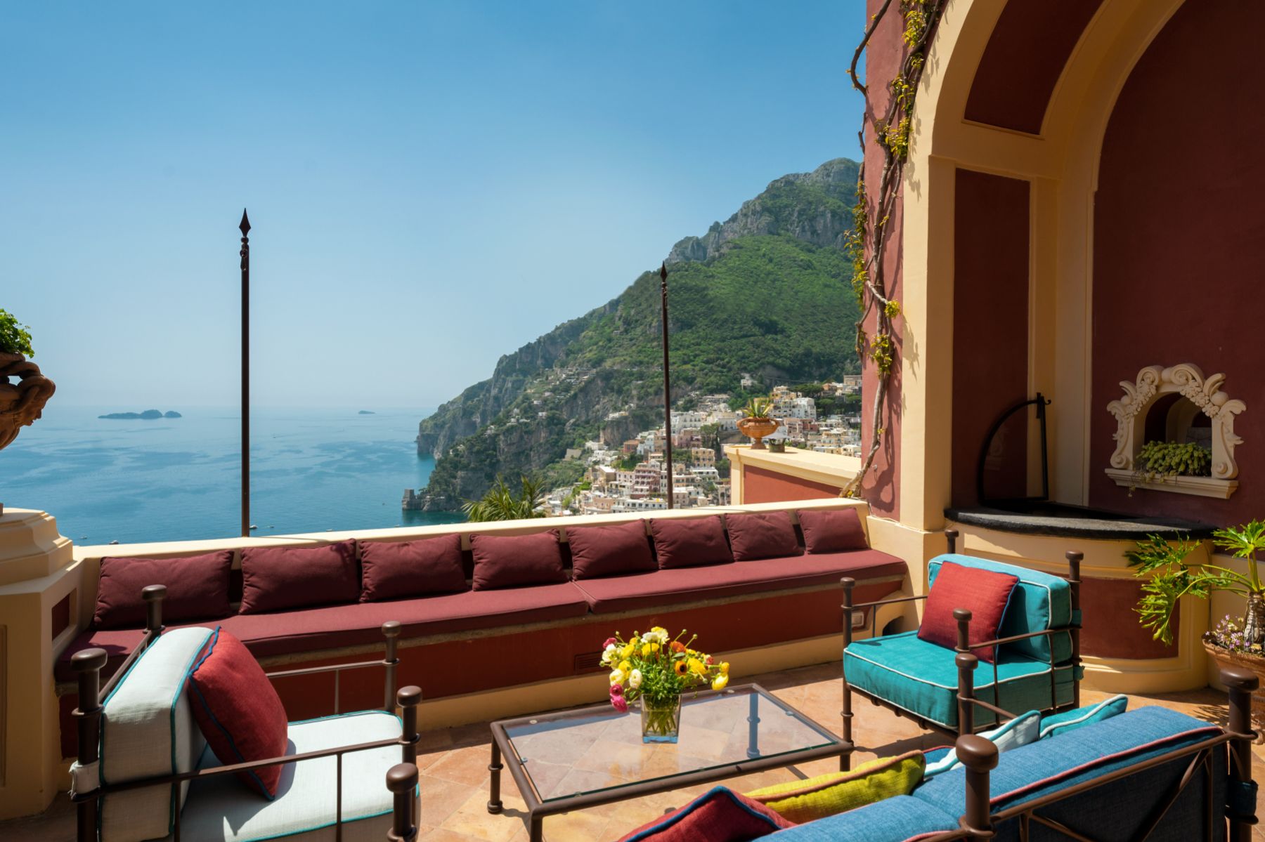 Sofa View at Palazzo del Vescovo in Amalfi