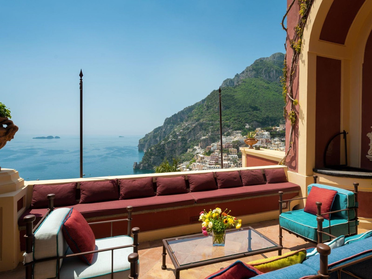 Sofa View at Palazzo del Vescovo in Amalfi