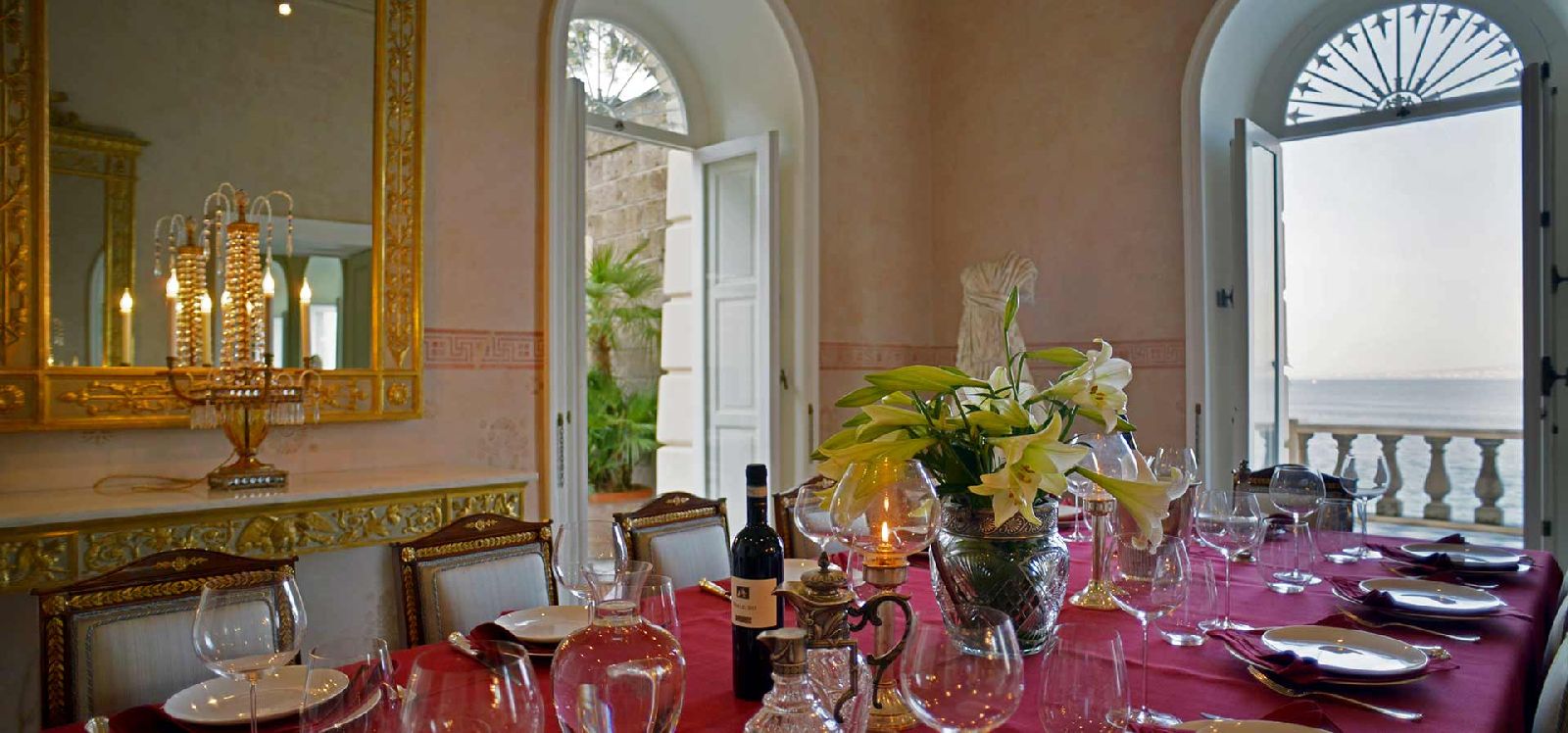 Dining room at Villa Astor Amalfi Italy