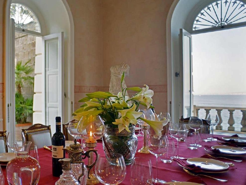 Dining room at Villa Astor Amalfi Italy