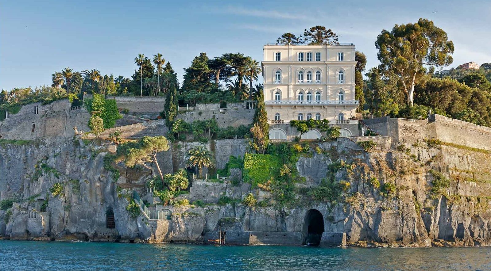 Cliffside location of Villa Astor Amalfi Italy