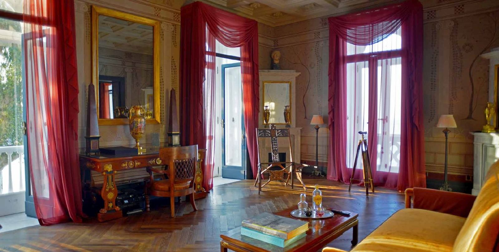 One of the spacious living rooms at Villa Astor Amalfi Italy