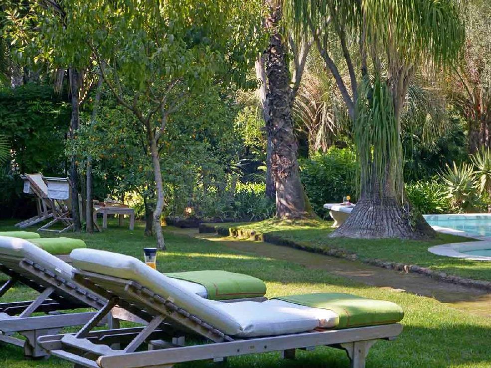 Swimming pool and gardens at Villa Astor Amalfi Italy