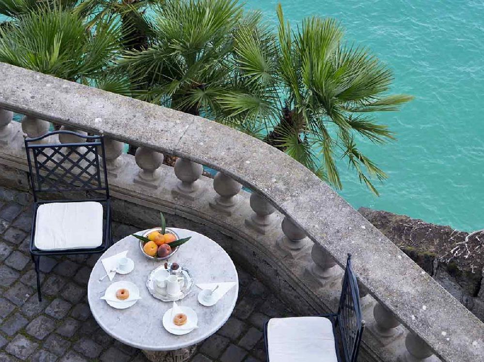 Waterfront terrace at Villa Astor Amalfi Italy