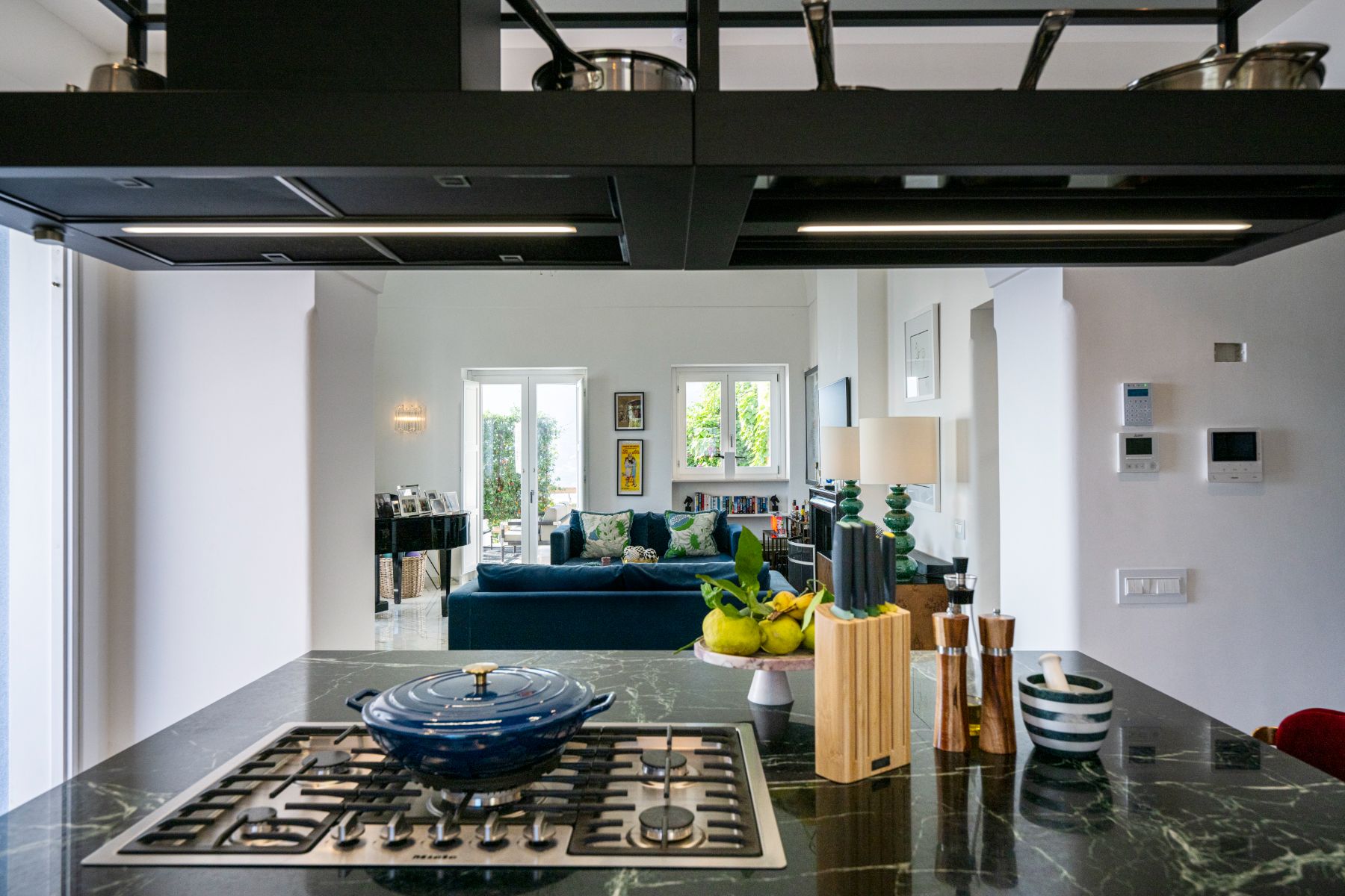 Kitchen cooking area at Villa Colorito in Amalfi