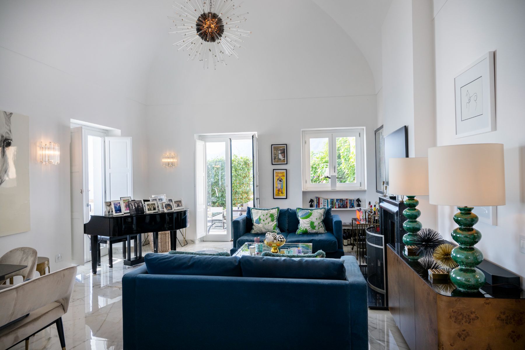 Living room at Villa Colorito in Amalfi