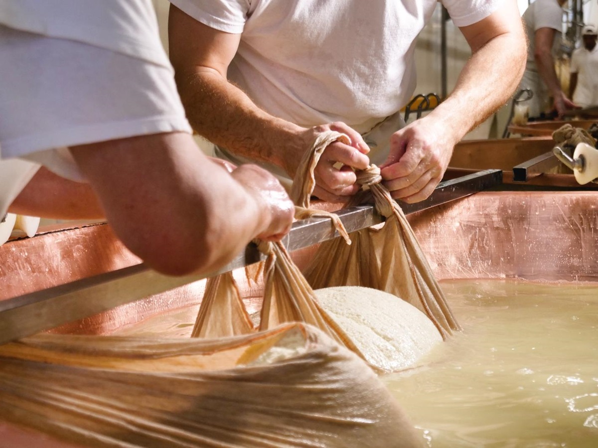 Cheese making near to Villa di Praiano on the Amalfi Coast, Italy