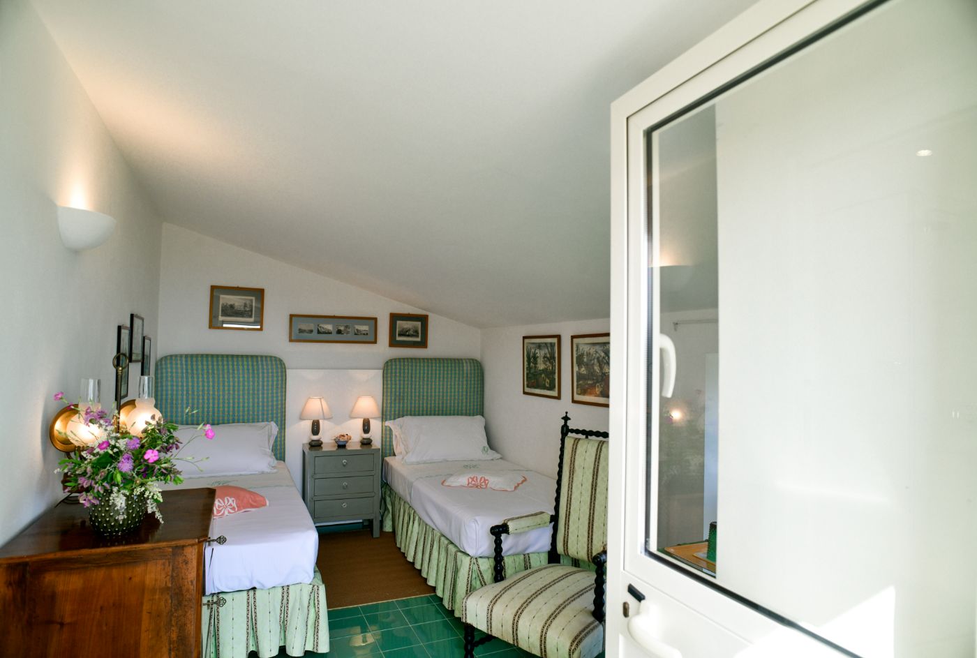 A second bedroom at Villa Il Campo.