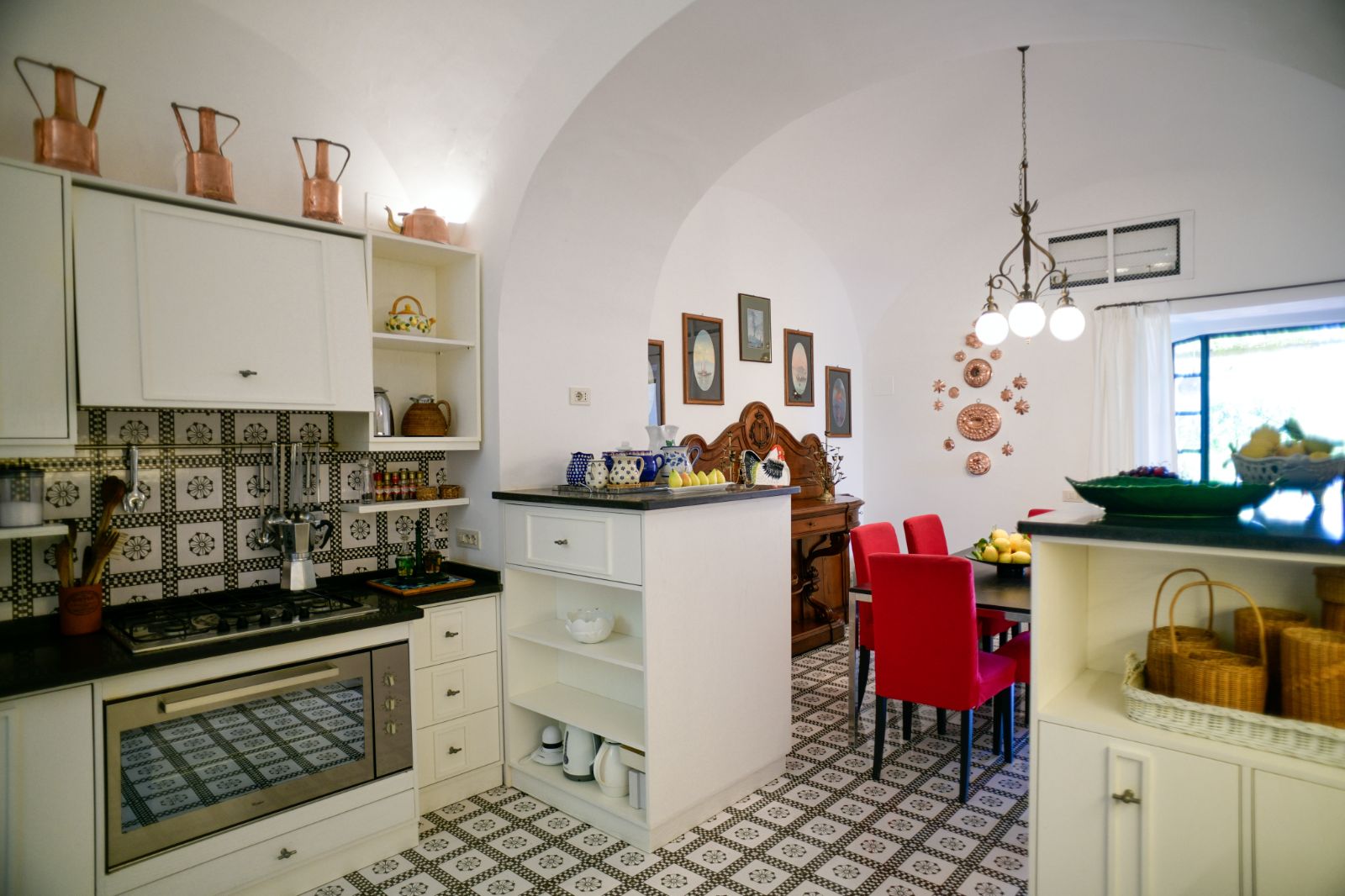 Kitchen at Villa Il Campo in Amalfi