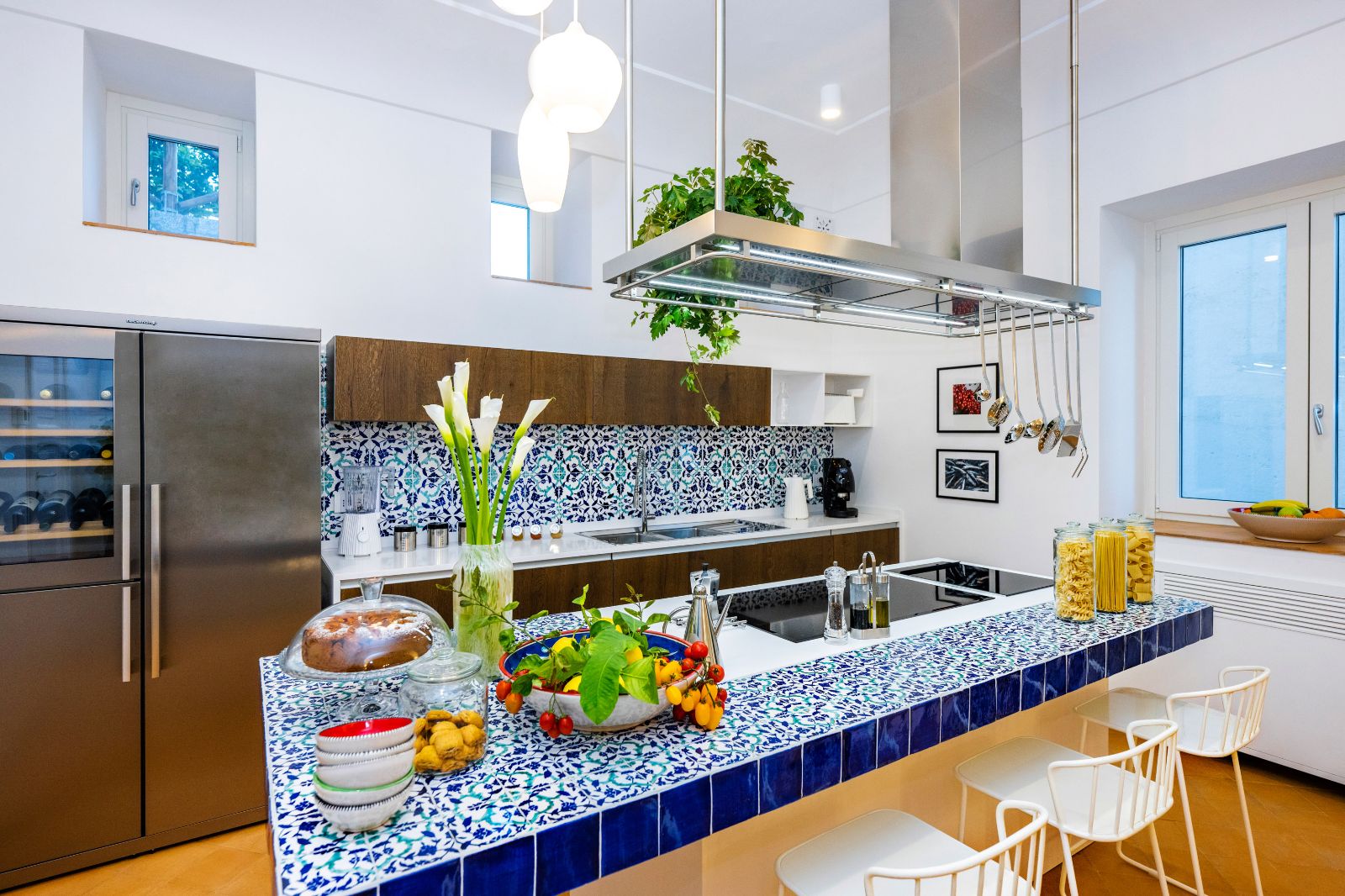 Kitchen at Villa Iris in Amalfi