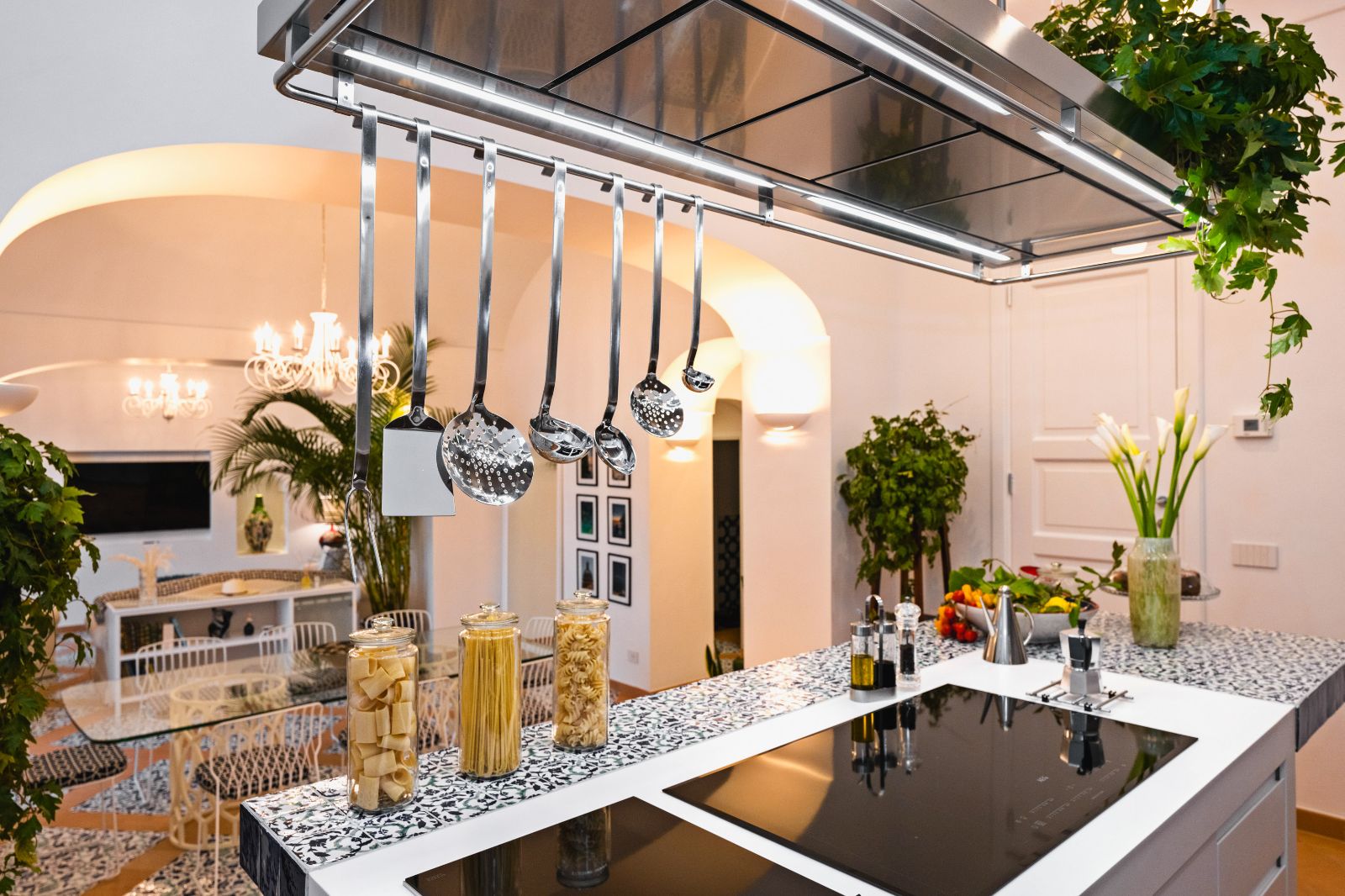Kitchen at Villa Iris in Amalfi