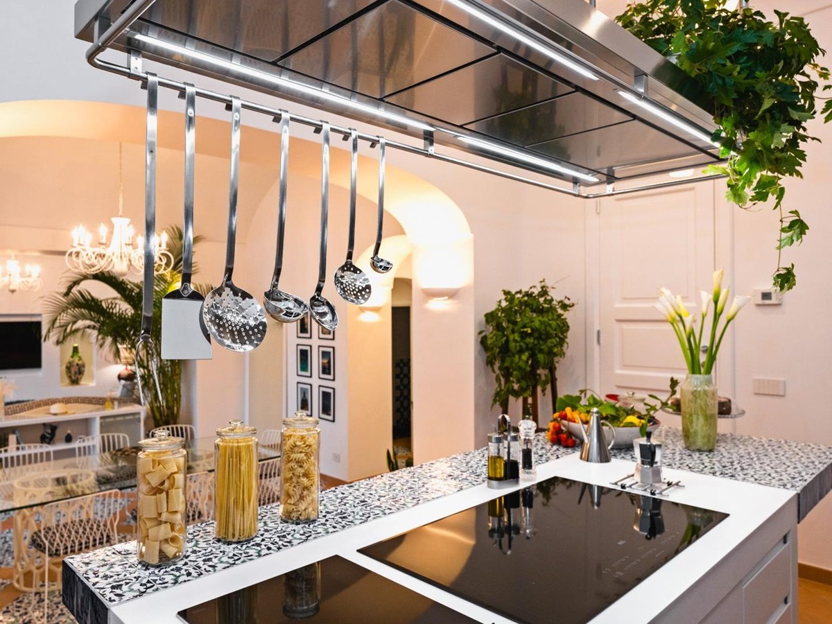 Kitchen at Villa Iris in Amalfi