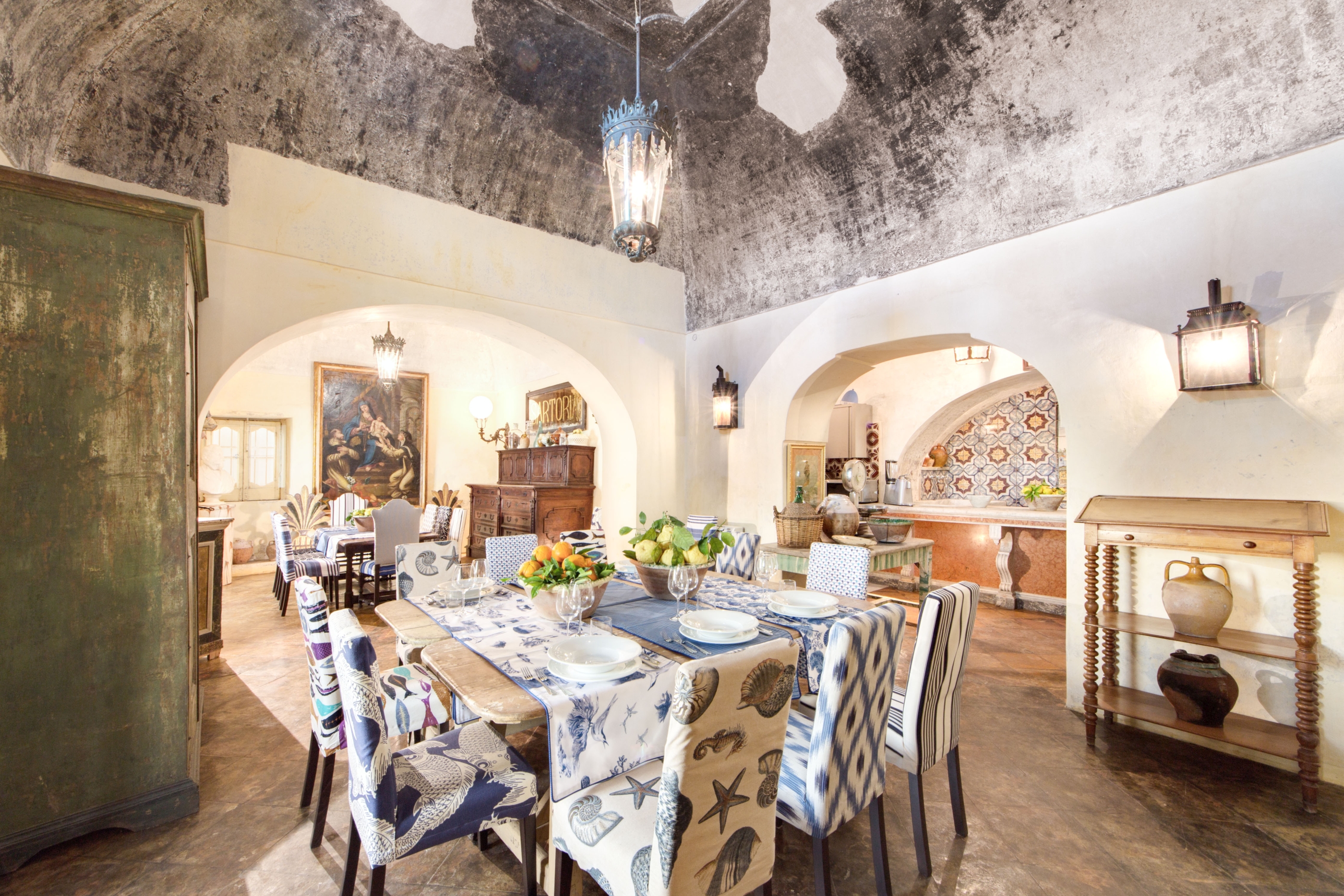 Dining room in Villa Marinella, Amalfi Coast