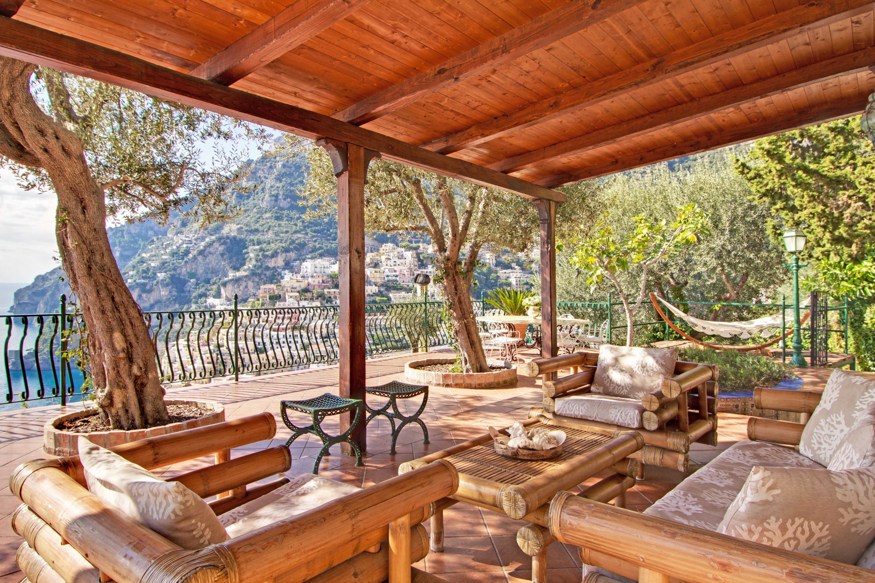 Covered terrace at Vilal Treville, Amalfi Coast