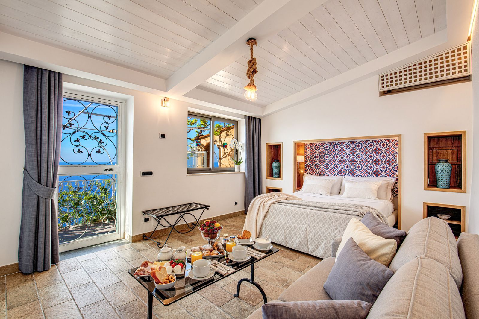 Bedroom at Villa Tuffariello in Amalfi