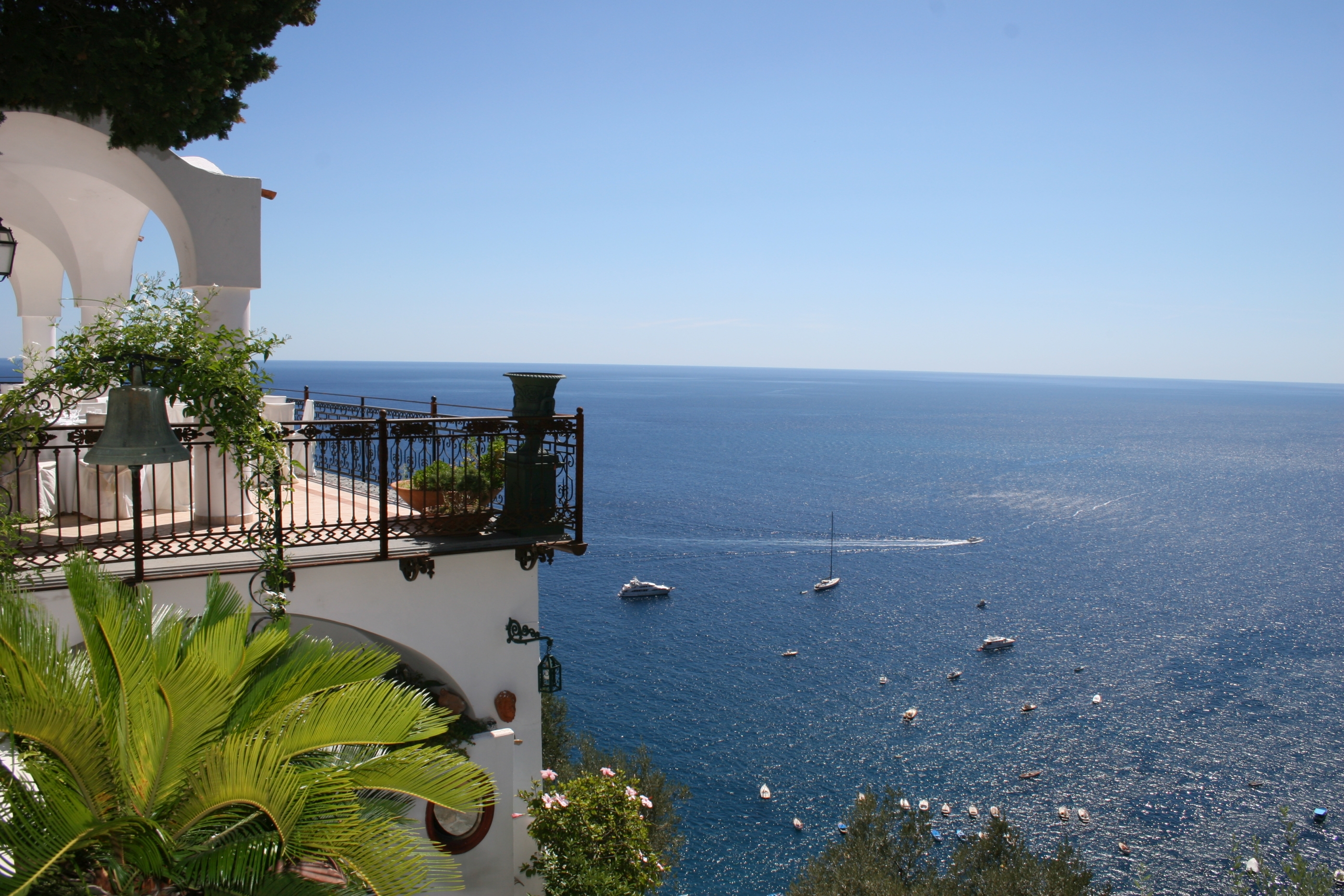 View over the mediterranean from Vilal Treville, Amalfi Coast