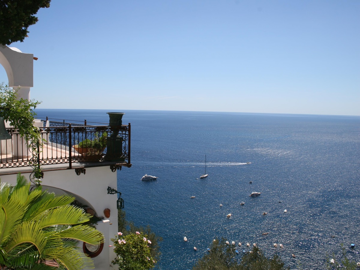 View over the mediterranean from Vilal Treville, Amalfi Coast