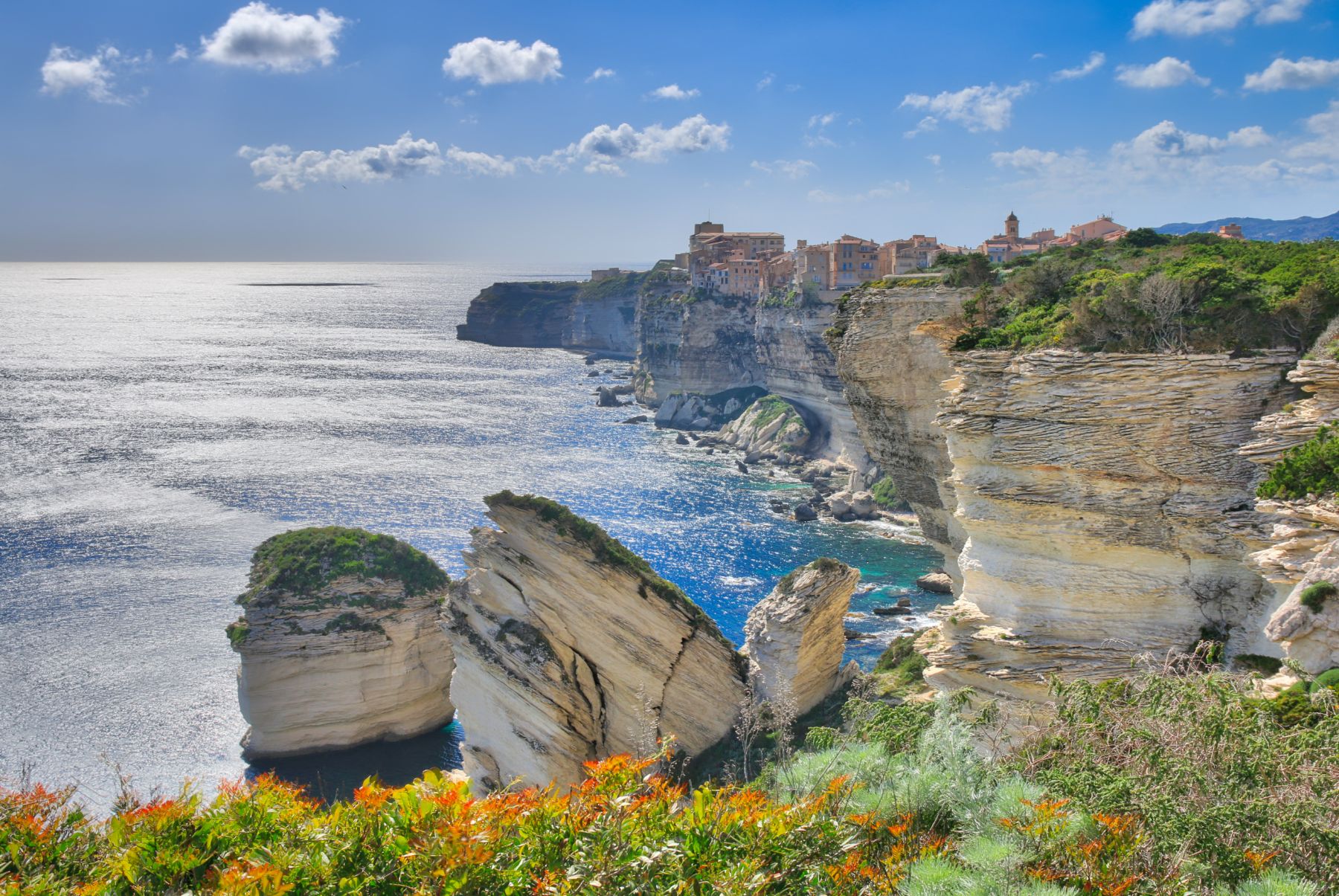 Bonifacio viewed from along the coastline
