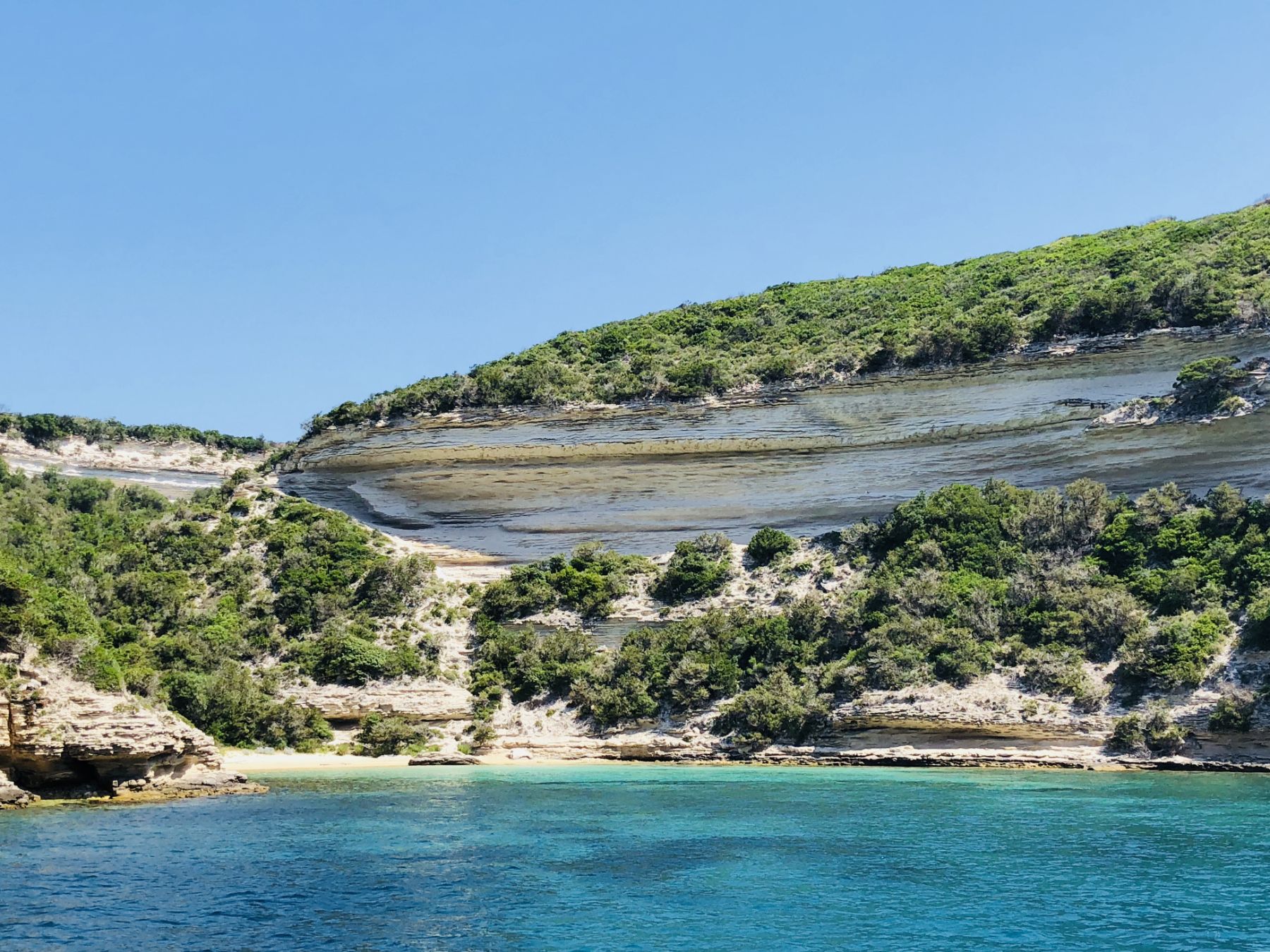 A cliffside cove along the Corsican coastline