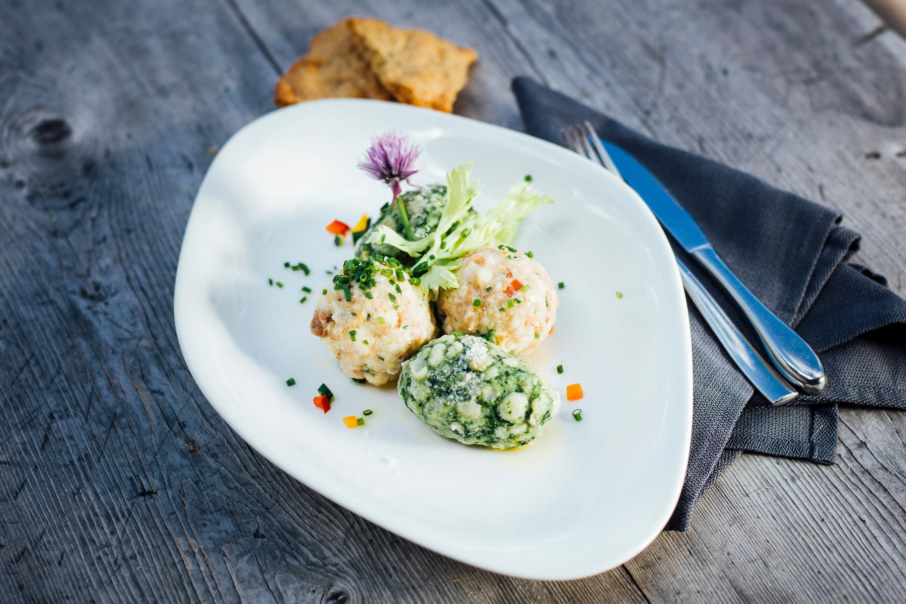 Cuisine served in the Dolomites