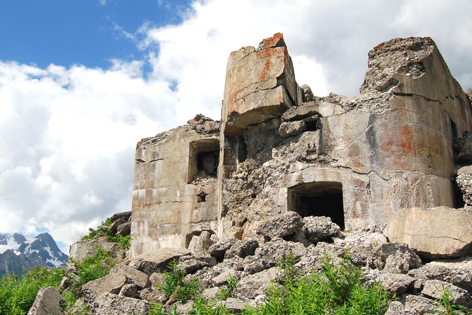 First World War ruins in the Dolomites