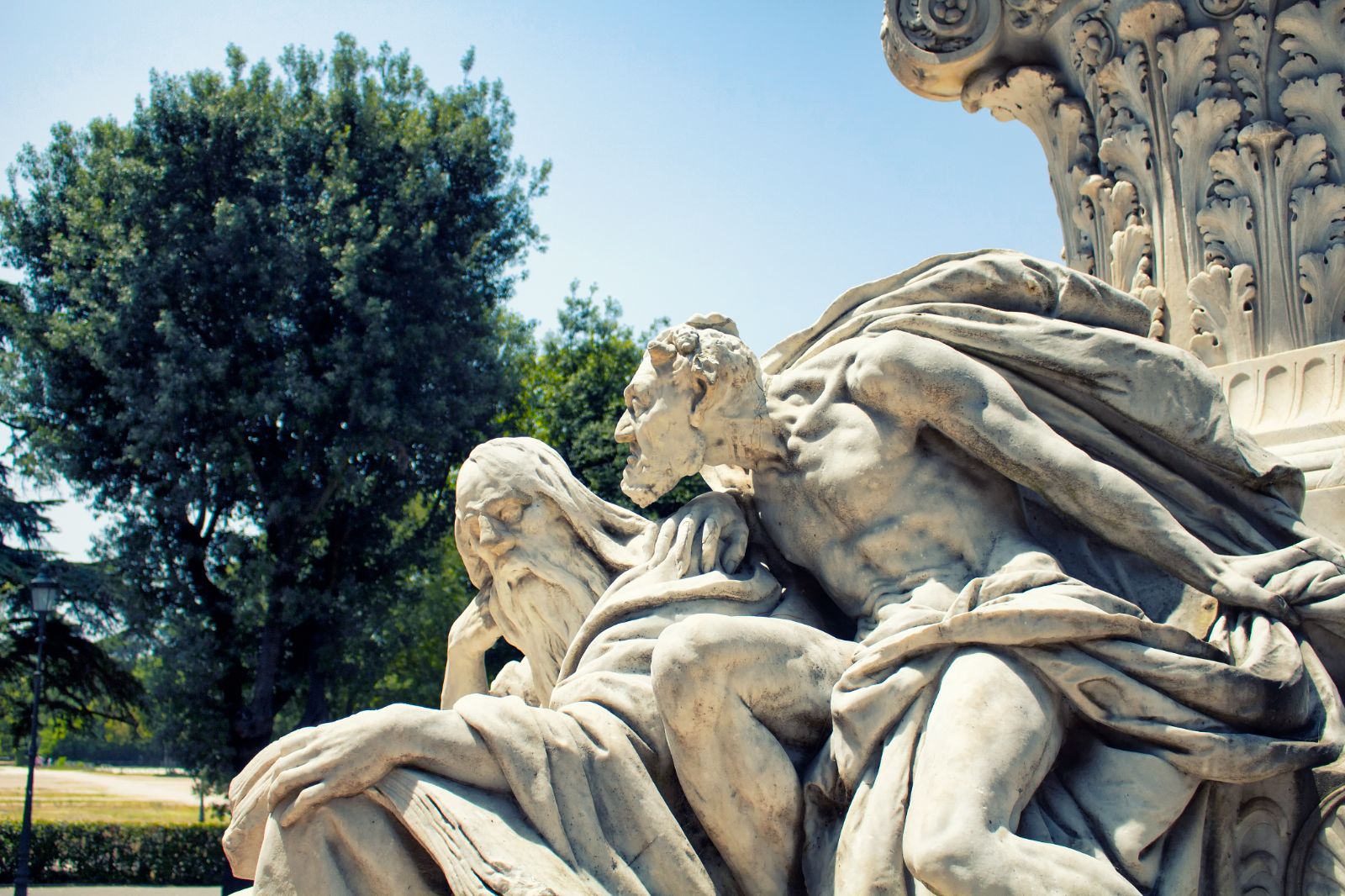 A statue in the Borghese Gardens of Rome
