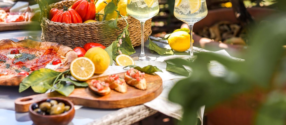 Italian cuisine served alfresco