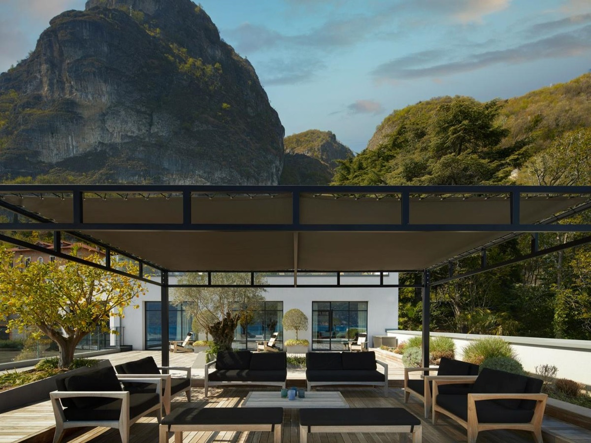 Exterior seating at the Breakwater.