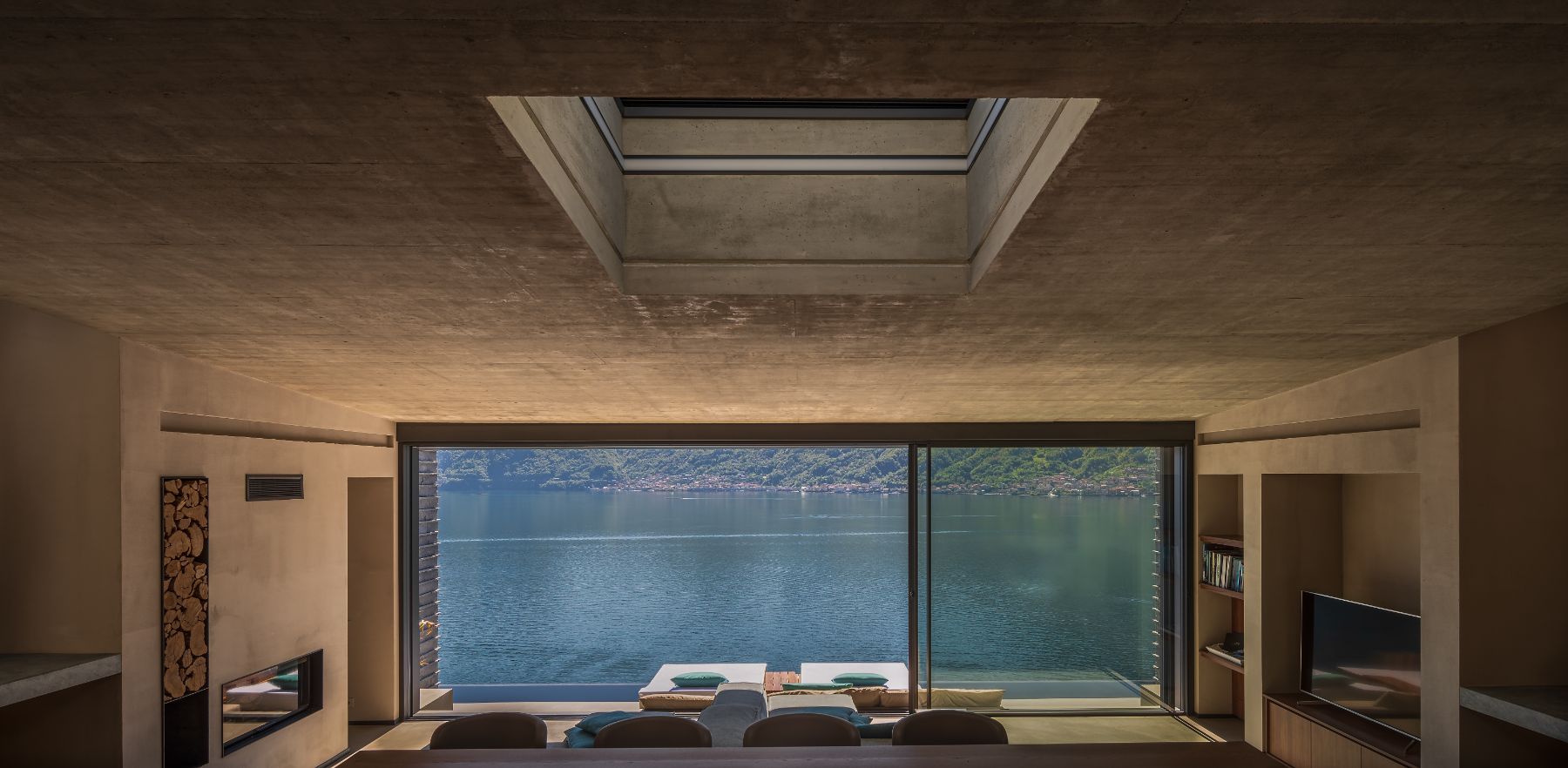 Living room view at Villa Ardesia in Lake Como