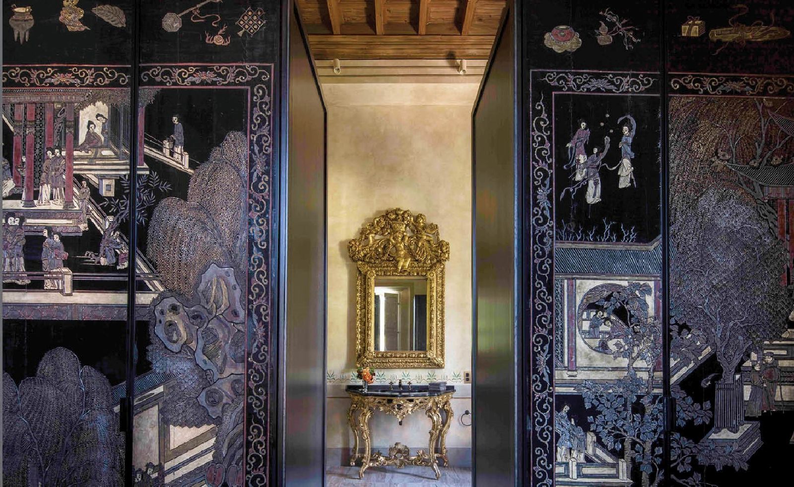 Jacques Garcia interiors at Villa Balbiano Lake Como Italy