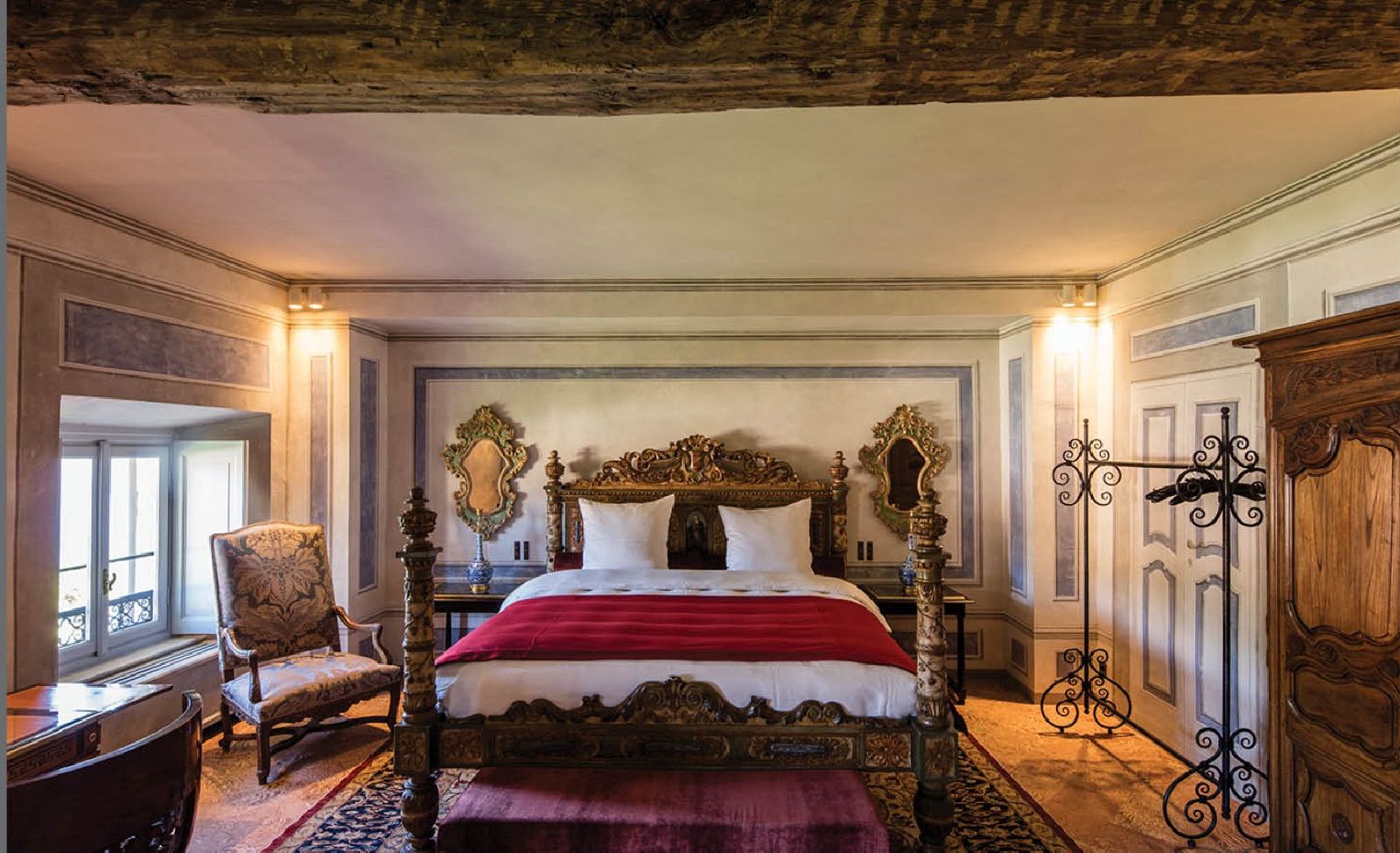 Comfortable guest room at Villa Balbiano Lake Como Italy