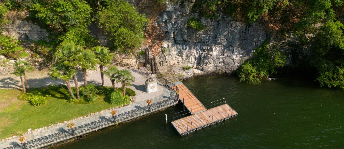 The private docks at Villa Giada.