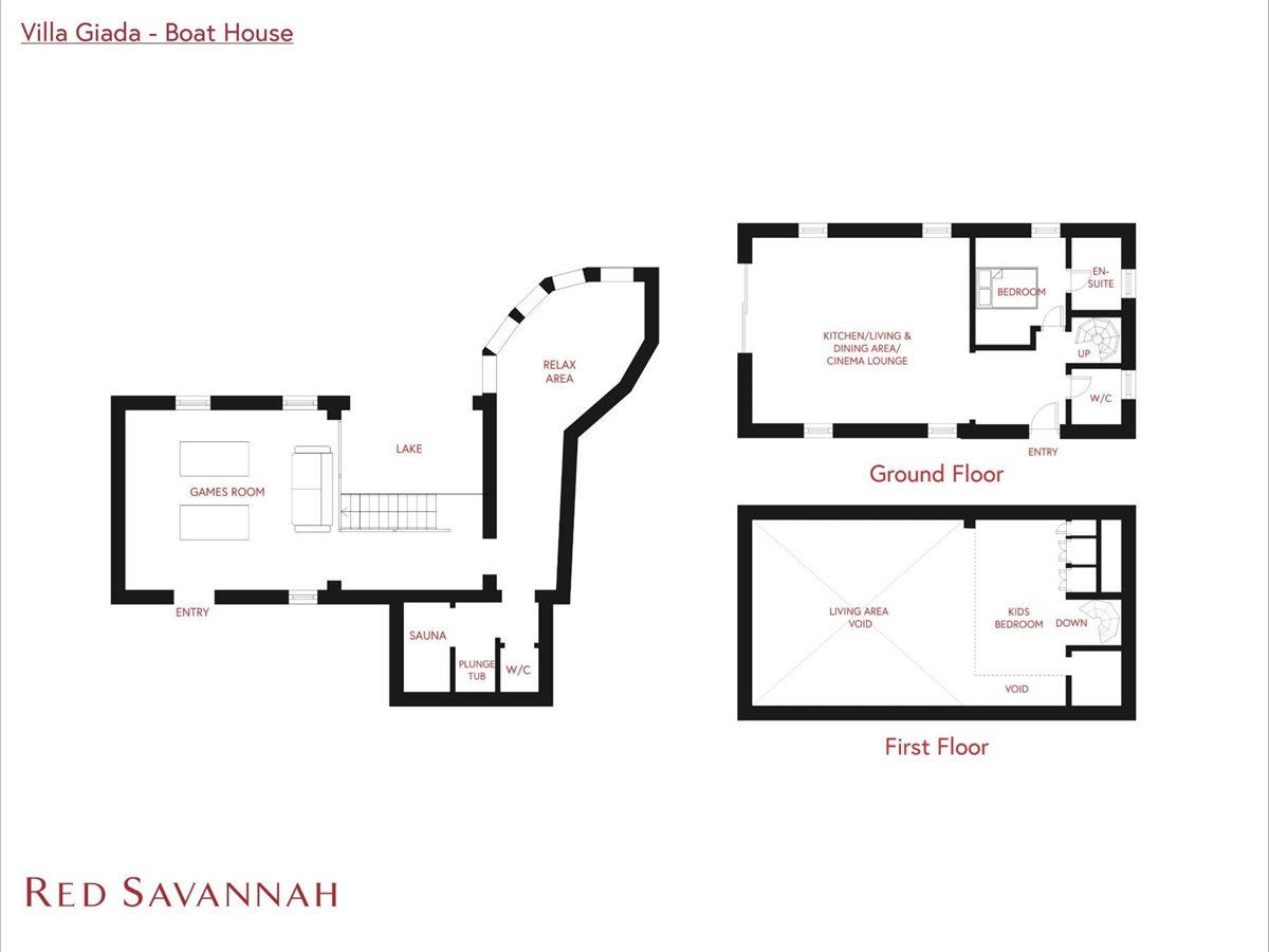 Villa Giada boat house floorplan