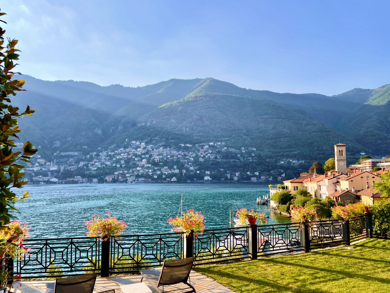 View of the Town at Villa Giada in Lake Como