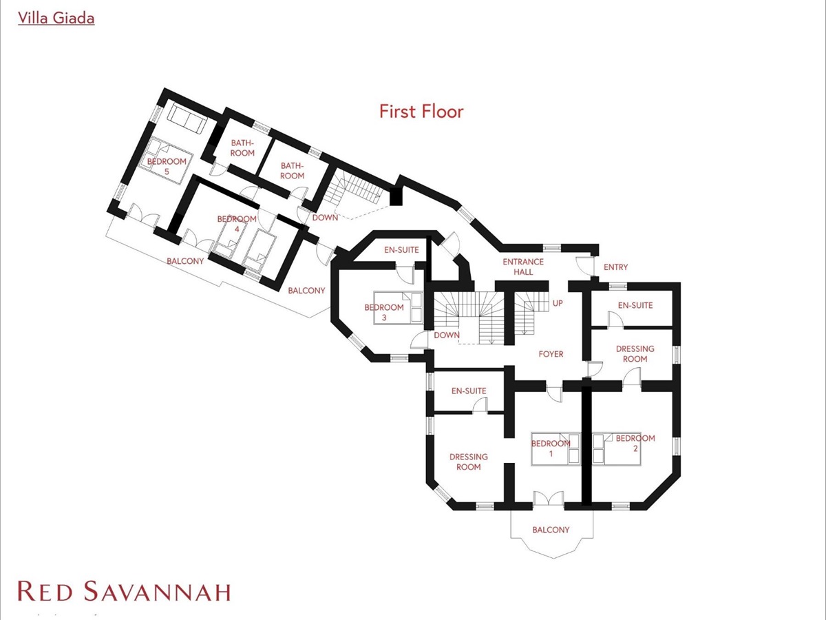 Villa Giada first floor floorplan