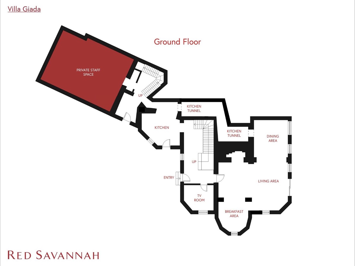 Villa Giada ground floor floorplan