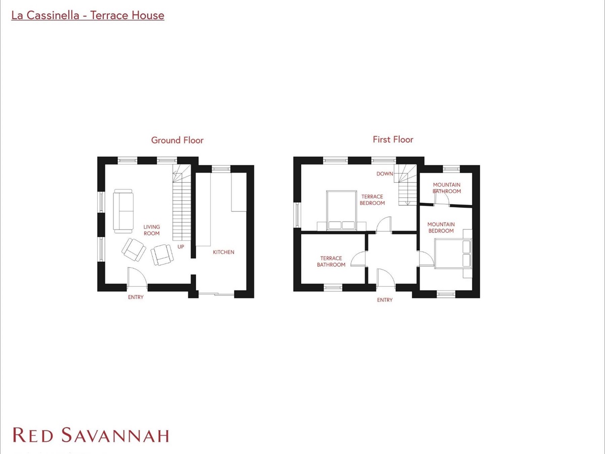 Villa La Cassinella guest house floorplans