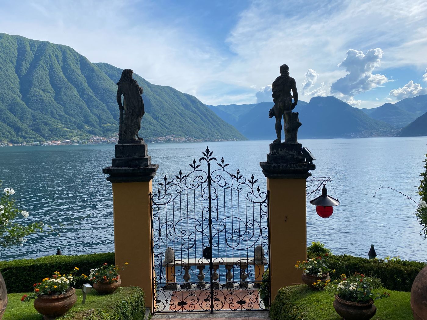 A view from the gates of Villa La Cassinella.