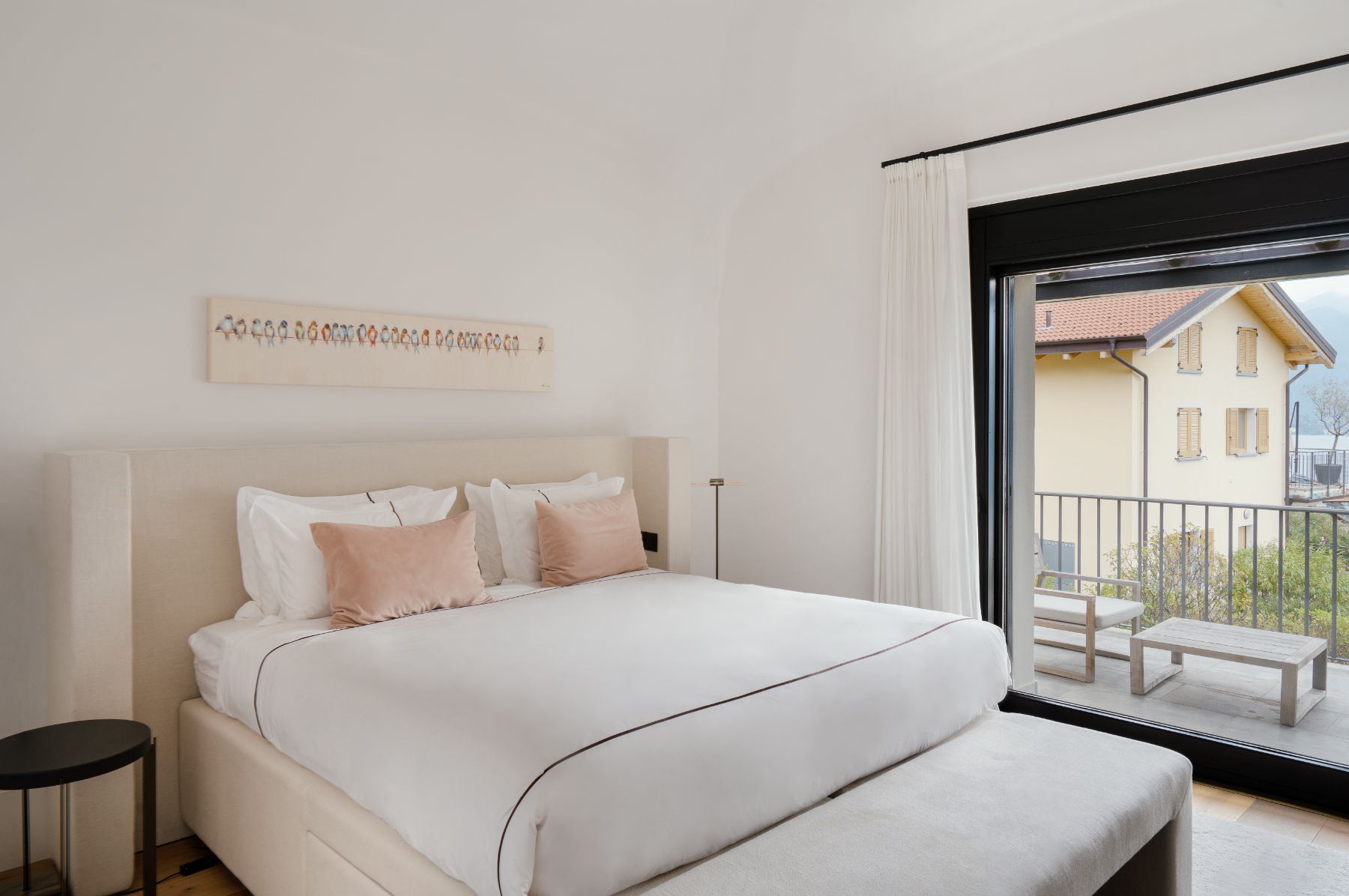 Double bedroom at private rental Villa Pola next to Lake Como, Italy