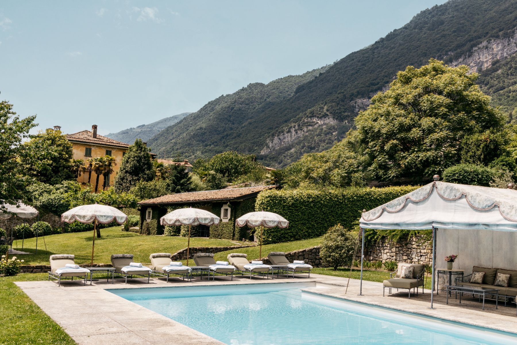 Pool at Villa Sola Cabiati in Lake Como, Italy