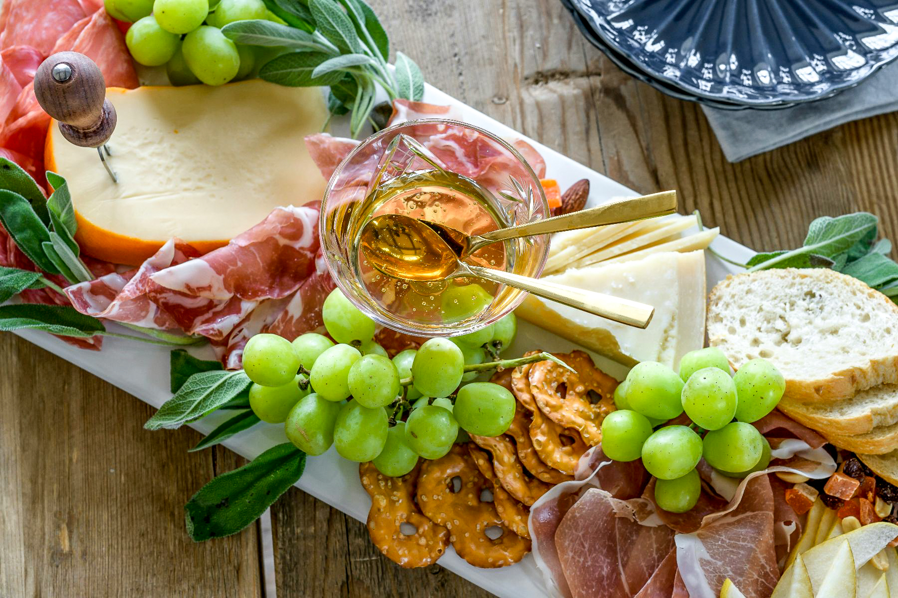 A deli board served in the Dolomites