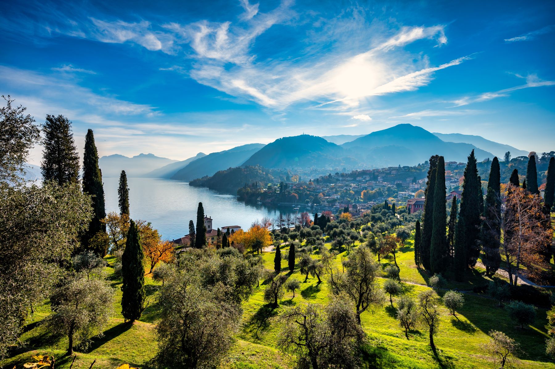 Aerial view of Lake Como
