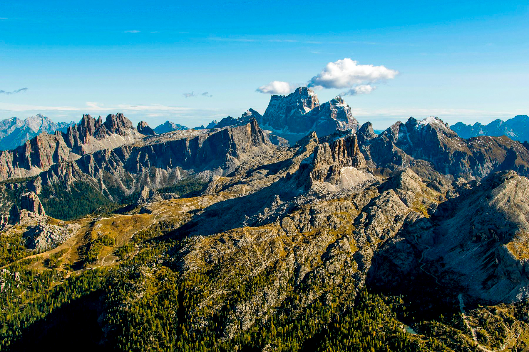 Views across Mt Lagazuoi in the Dolomites