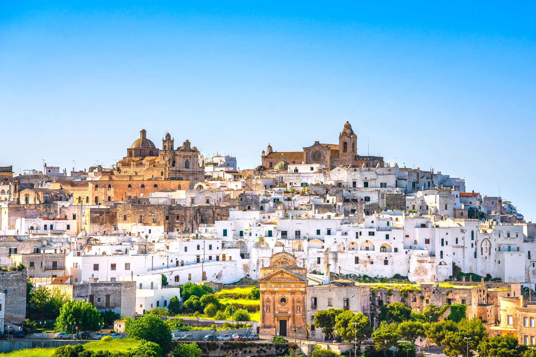 View of the Ostuni skyline in Puglia