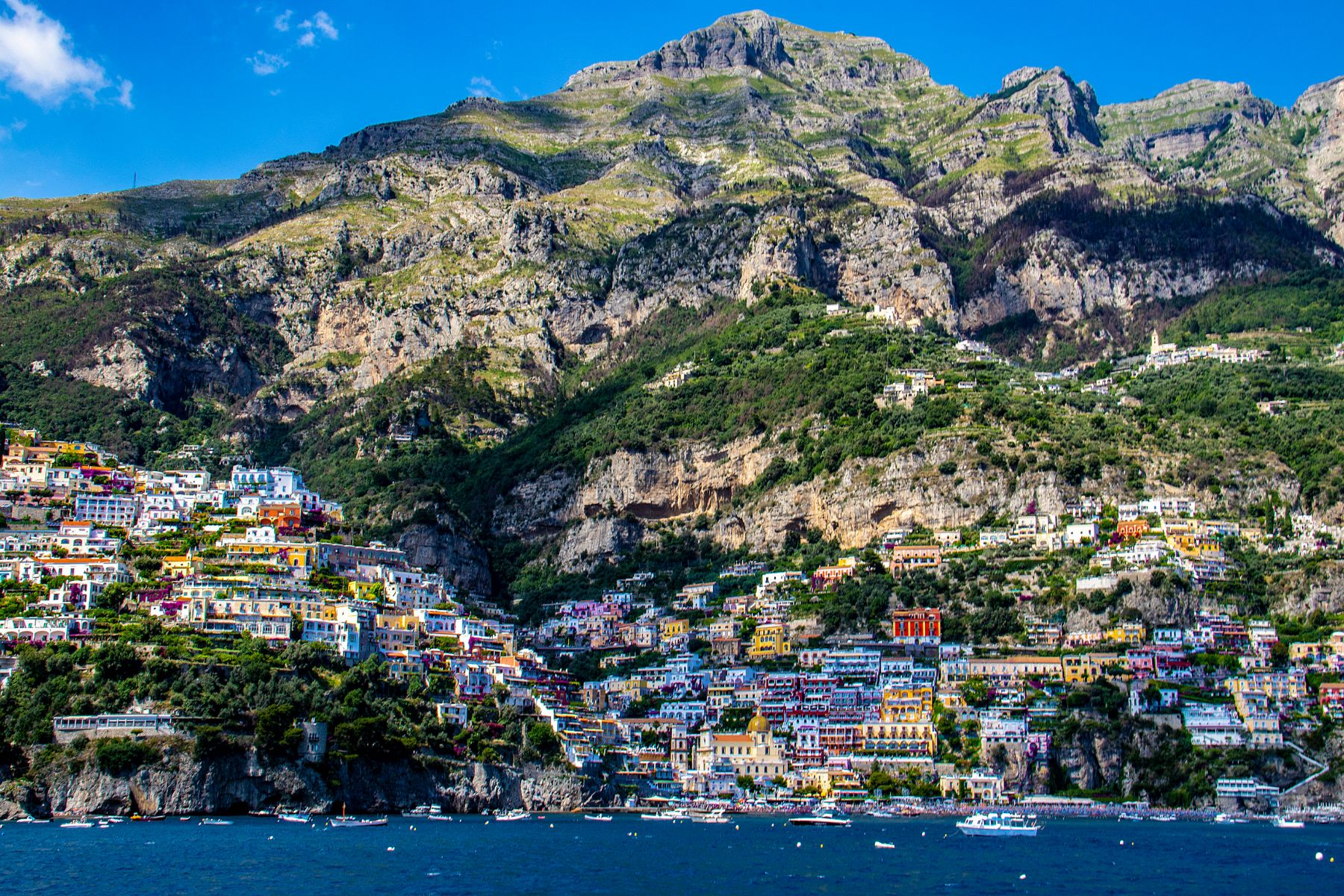 Houses of Positano along the Amalfi Coast