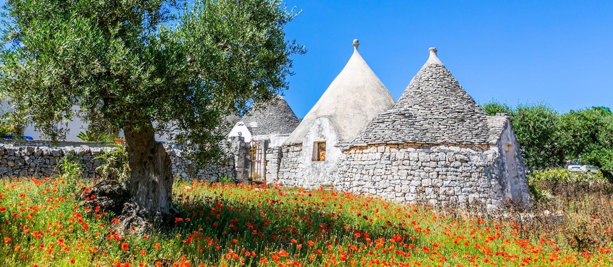 Trulli architecture in the Apulian coutryside