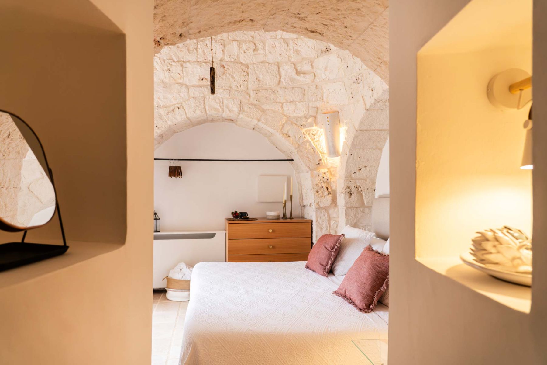 Bedroom at Masseria Bianco in Puglia, Italy