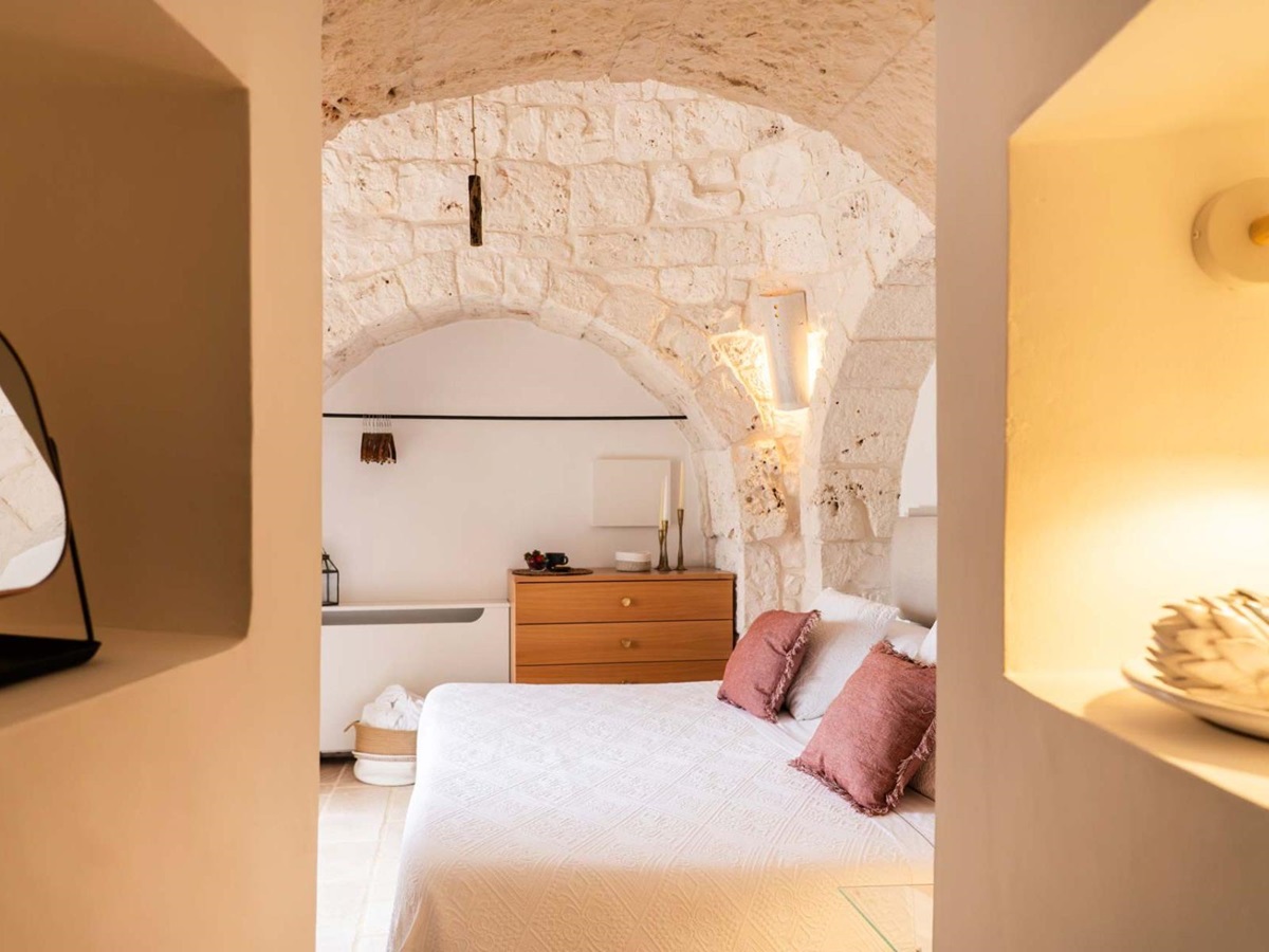 Bedroom at Masseria Bianco in Puglia, Italy